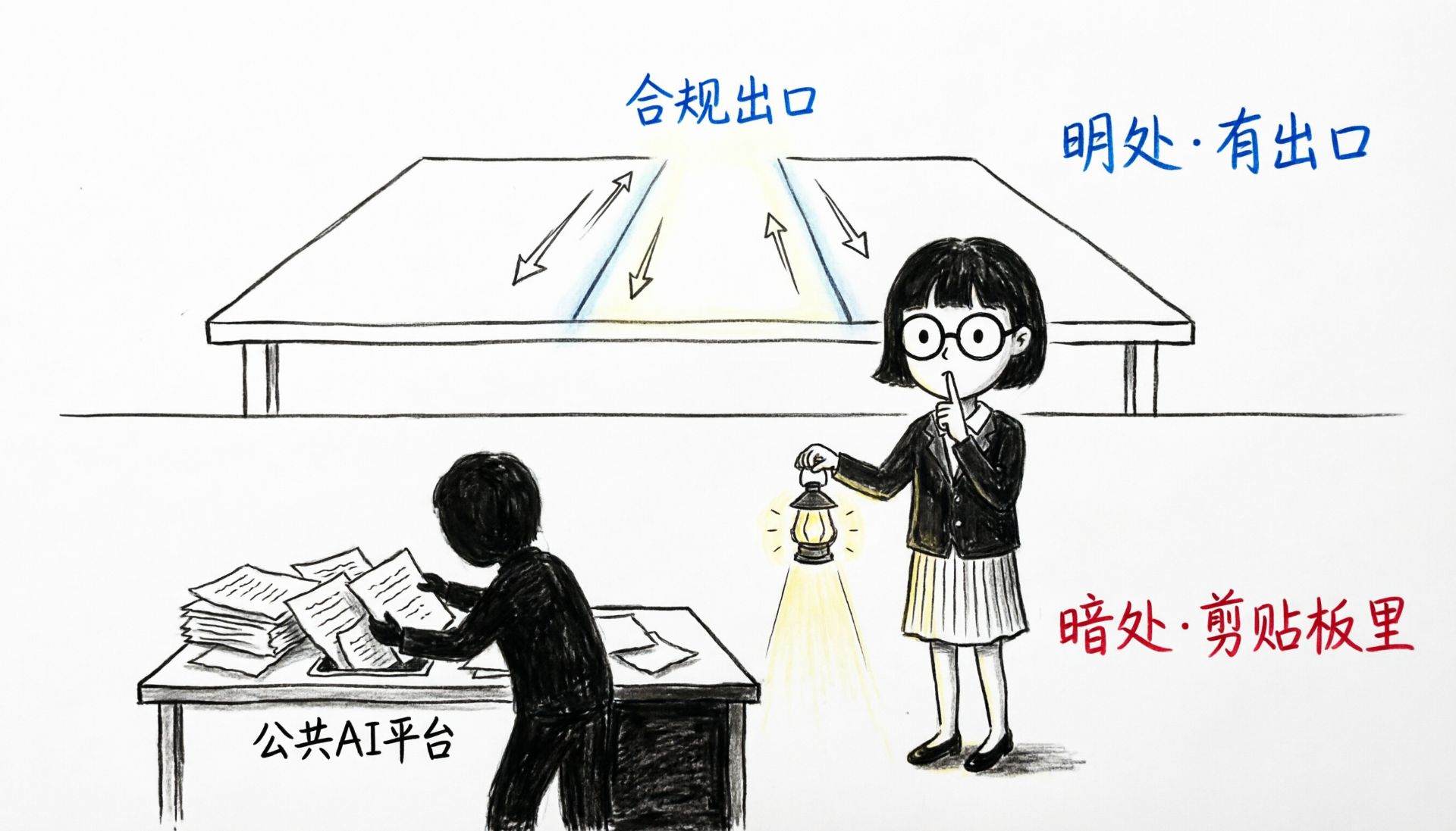 明处有出口 vs 暗处失控